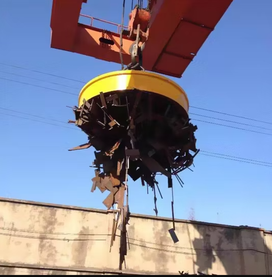 Circular Electromagnetic Lifting Magnets for Scrap Metal Handling